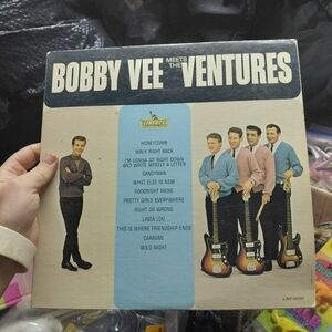 liberty Bobby Vee Meets The Ventures Vinyl Album — Cream, Blue, Black